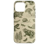 Frog Mushroom 90s Vintage Dark Academia Aesthetic Biology Case for iPhone 16 Pro Max