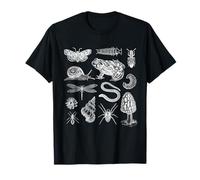 Frog Mushroom Snail Moth Insect Vintage Biology Goblincore T-Shirt