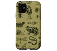 Frog Mushroom Snail Moth Insect Vintage Biology Nature Lover Case for iPhone 11