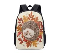 Frog Mushroom Toadstool Cottage 17 Inch Rucksack for Kids Teens School Stunning Fairy Tale Illustration Graphic Daypack (09)