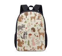 Frog Mushroom Toadstool Cottage 17 Inch Rucksack for Kids Teens School Stunning Fairy Tale Illustration Graphic Daypack (07)