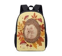 Frog Mushroom Toadstool Cottage 17 Inch Rucksack for Kids Teens School Stunning Fairy Tale Illustration Graphic Daypack (08)