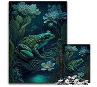 Frog Mythical Land 1000 Piece Jigsaw Puzzle Wooden Puzzles Brain Challenge, for Teenagers & Home Decor 50x75CM/19.68x29.52inch