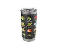 Frog Names Chart for Kids Cute Frogs Learning Animals Guide Stainless Steel Insulated Tumbler