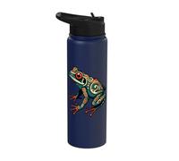 Frog Native American Indian Style Art Pacific Northwest Stainless Steel Insulated Water Bottle