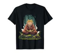 Frog Nature Forest Yoga Relaxing Motif Animal Art Frog T-Shirt