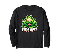 Frog Off, Funny Frog Long Sleeve T-Shirt