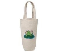 'Frog On A Lily Pad' Cotton Wine Bottle Gift/Travel Bag (BL00040553)