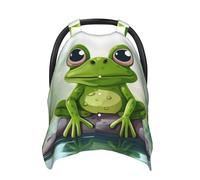 Frog On A Pond Baby Car Seat Canopy Cover, Multi Use Breathable Nursing Breastfeeding Covers for Mom Soft Stroller Sun Shade Newborn Shower Gift