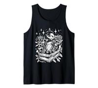 Frog on Books Crescent Moon Roses Mushroom Witchy Tank Top