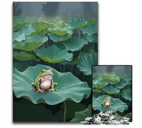 Frog on Lily Pad 1000Pieces Puzzles for Adults Jigsaw Puzzles for Adults for Birthdays And Holidays 1000 PCS(75x50cm)