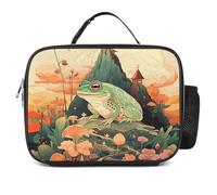 Frog on Mountain Insulated Lunch Bag for Women/Men Reusable Lunch Box for Office Work Picnic Beach - Leakproof Cooler Fashion Tote Bag with Handle Freezable Lunchbox