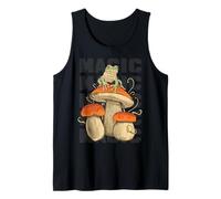 Frog on mushrooms. Magic. Quiet Worlds, Wild Wonder. Tank Top