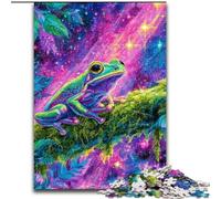 Frog on The Tree Jigsaw Puzzles for Teenagers 1000 Piece Puzzle, Stress Reliever Staycation Kill Time with Matching Poster And Trivia Sheet (26x38cm)