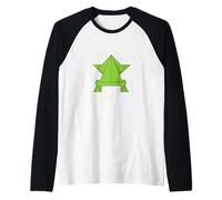 Frog Origami Raglan Baseball Tee
