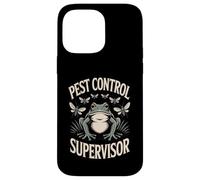 Frog Pest Control Supervisor Backyard Humor Case for iPhone 14 Pro Max