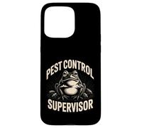 Frog Pest Control Supervisor Backyard Humor Case for iPhone 15 Pro Max