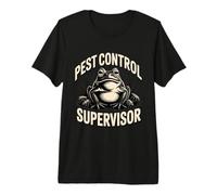 Frog Pest Control Supervisor Backyard Humor Premium T-Shirt