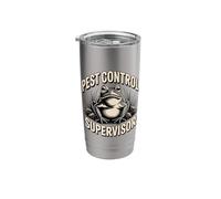 Frog Pest Control Supervisor Backyard Humor Stainless Steel Insulated Tumbler