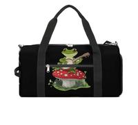 Frog Playing Banjo on Mushroom