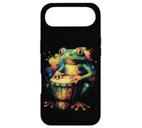 Frog Playing Djembe - Colorful Drum Street Art Case for iPhone Air