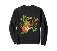Frog Playing Guitar Rock and Roll Electric Guitar Sweatshirt