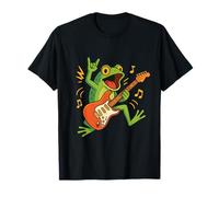Frog Playing Guitar Rock and Roll Electric Guitar T-Shirt