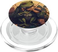 Frog Playing Violin PopSockets PopGrip for MagSafe