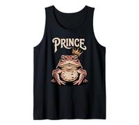 Frog Prince Graphic Toad with Crown Retro Fairy Tale Tank Top