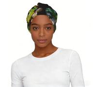 frog Print Elastic Headscarf Hat Lightweight Breathable Women's Head Wrap Hair Accessory