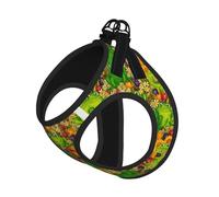 Frog Print Harness Leash Set For Cats And Dogs, Reflective Adjustable, Soft Breathable Mesh Vest With Escape-Proof Lead, For Small Pets And Kitten Puppies
