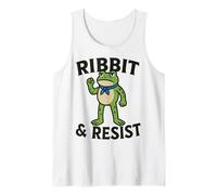 Frog Protesting Against The System | Ribbit and Resist Tank Top