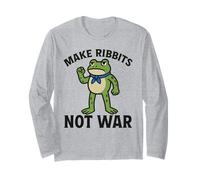 Frog Protesting Against The System | Ribbits Not War Long Sleeve T-Shirt