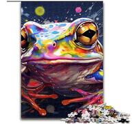 Frog Puzzles for 1000 Piece Jigsaw Puzzles for Adults Home Activity for Holidays, Birthdays, And Family Game Nights size : 38x26cm