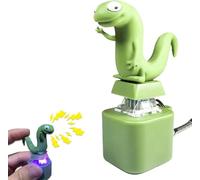 Frog Quaking Key Ring, Rechargeable Fidget Toy with Colourful Lights and Sound, Creative Quaking Frog Buttons for Fears and Sensory Fun (1 x Lizard Snake)