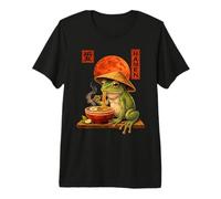 Frog Ramen Japanese Art Funny Anime Graphic Tee Kawaii Premium T-Shirt