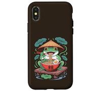 Frog Ramen Spicy Flavor Fun Hat Chopsticks Case for iPhone X/XS
