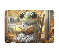 Frog Reading Autumn Waterproof Pad 34" x 52" Absorbent Leak Proof Pad Protector Bed Pads for Incontinence Mattress