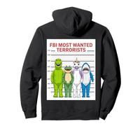 Frog Resist Fascism No Kings Unicorn Dinosaur Shark Mugshot Pullover Hoodie