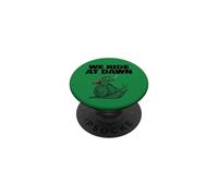 Frog riding Snail We Ride at Dawn PopSockets Adhesive PopGrip