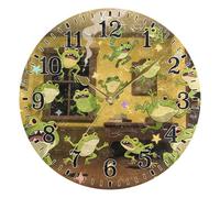 Frog Room Fun Round Wall Clock Modern Wall Clock Easy To Read Quartz Clocks For Home Living Room Dining Room 25Cm