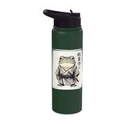 Frog Samurai Japanese Warrior Vintage Ukiyo-e Japan Culture Stainless Steel Insulated Water Bottle