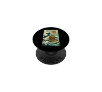 Frog Samurai Surfing Japanese Wave PopSockets Adhesive PopGrip