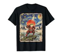Frog Samurai Ukiyo-e Art Vangogh Japanese Warrior Vintage Value Graphic T-Shirt
