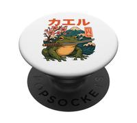 Frog Samurai Vintage Japanese Warrior PopSockets Adhesive PopGrip