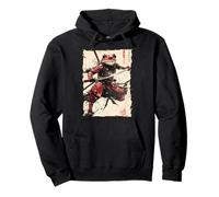 Frog Samurai Warrior Katana Ukiyoe Ronin Pullover Hoodie