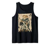 Frog Samurai Warrior Katana Ukiyoe Ronin Tank Top