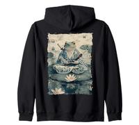 Frog Samurai Warrior Katana Ukiyoe Ronin Zip Hoodie