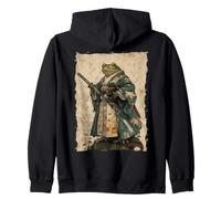 Frog Samurai Warrior Katana Ukiyoe Ronin Zip Hoodie