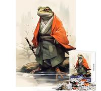 Frog Samurai Warrior Toad 1000 Piece Jigsaws Gifts for Women Men Stress Reliever Home Decoration Toys for And from 14 Years And over (50x75cm)